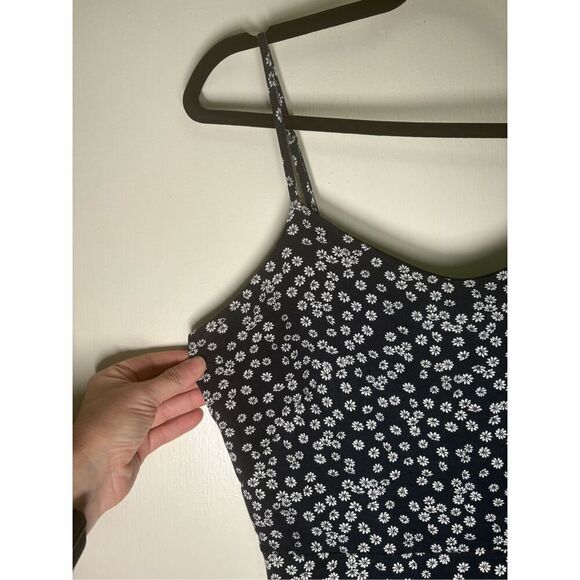 Loft Navy Blue Daisy Print Midi Sun Dress size 4NWT - Picture 4 of 12